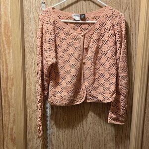 Paul & Joe Peach Crochet Cardigan
